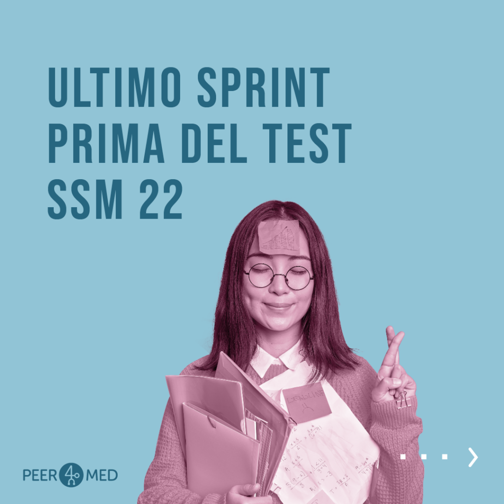 immagine rappresenta una studentessa speranzosa, apparentemente stanca dallo studio prima del test ssm